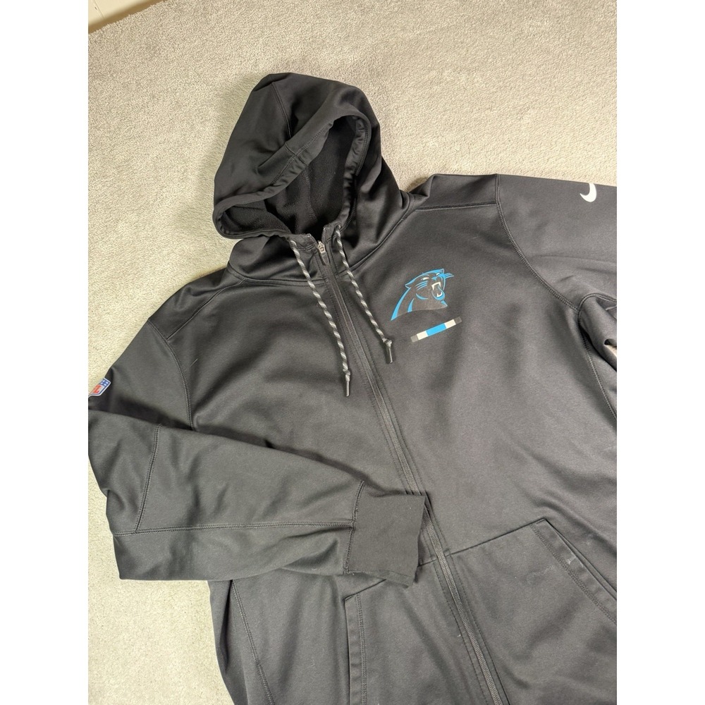 Carolina Panthers Hoodie Men 2XL Black Nike On Field NFL Team Issued Dri Fit